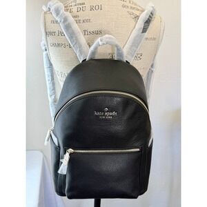 Kate Spade Leila Pebbled Medium Dome Backpack Black NEW